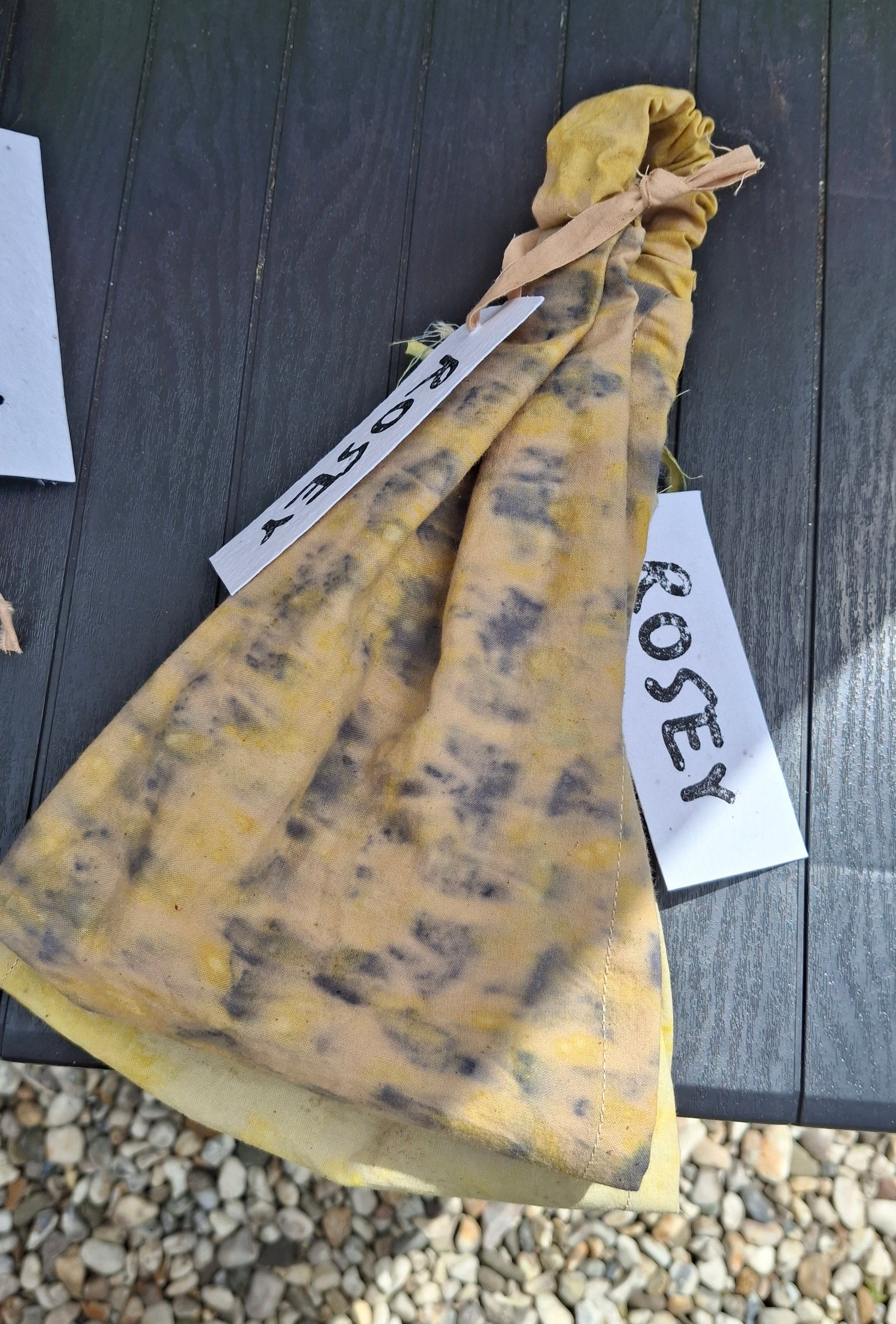 Naturally Dyed Headwrap - Avocado, Chamomile, Poppy