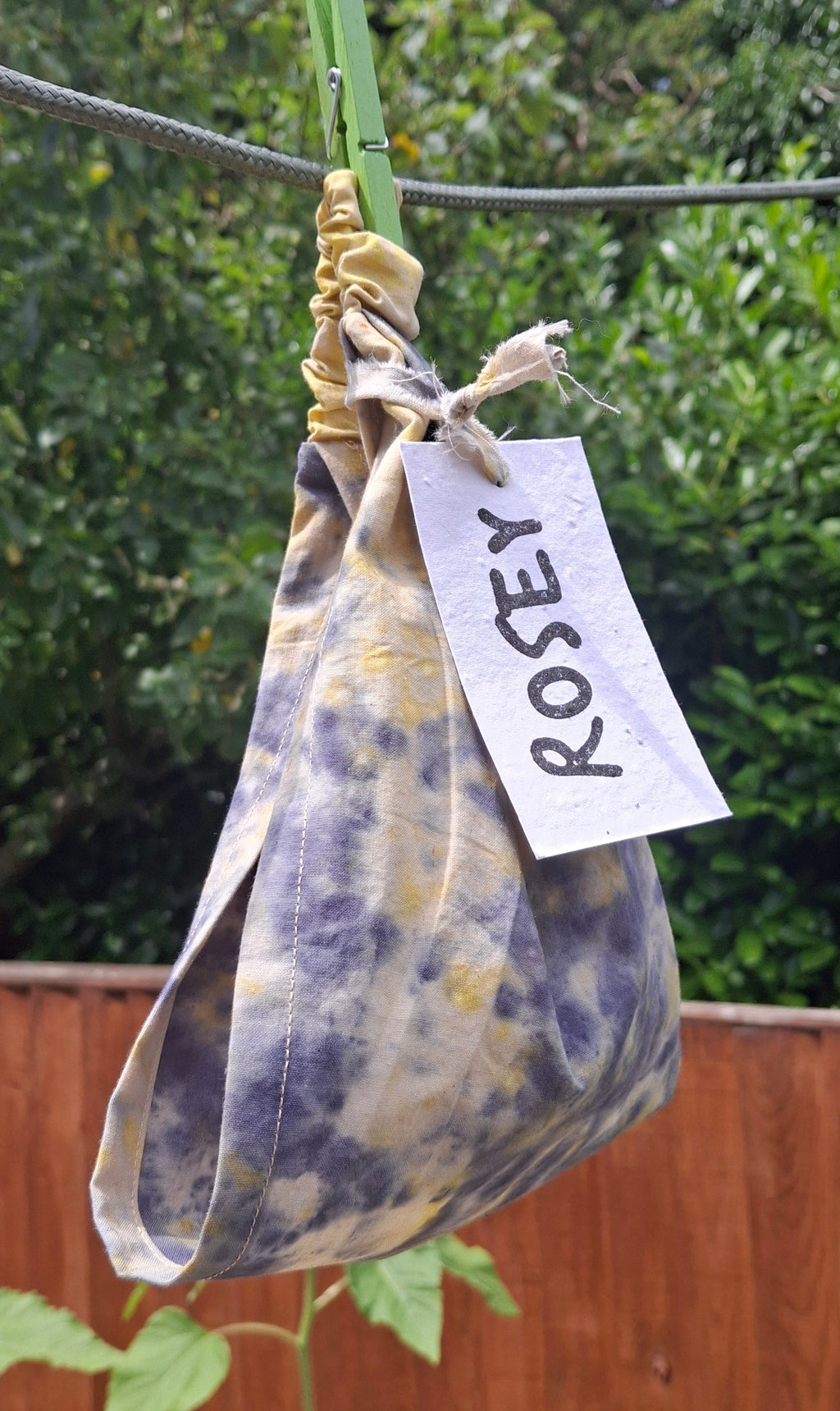 Naturally Dyed Headwrap - Nettle, Chamomile, Poppy