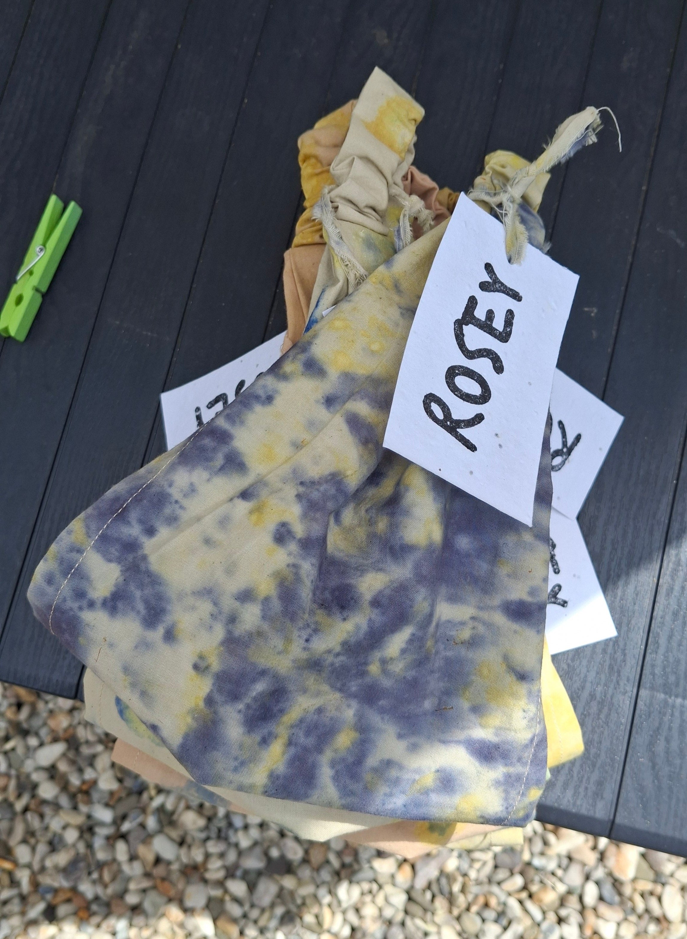 Naturally Dyed Headwrap - Nettle, Chamomile, Poppy