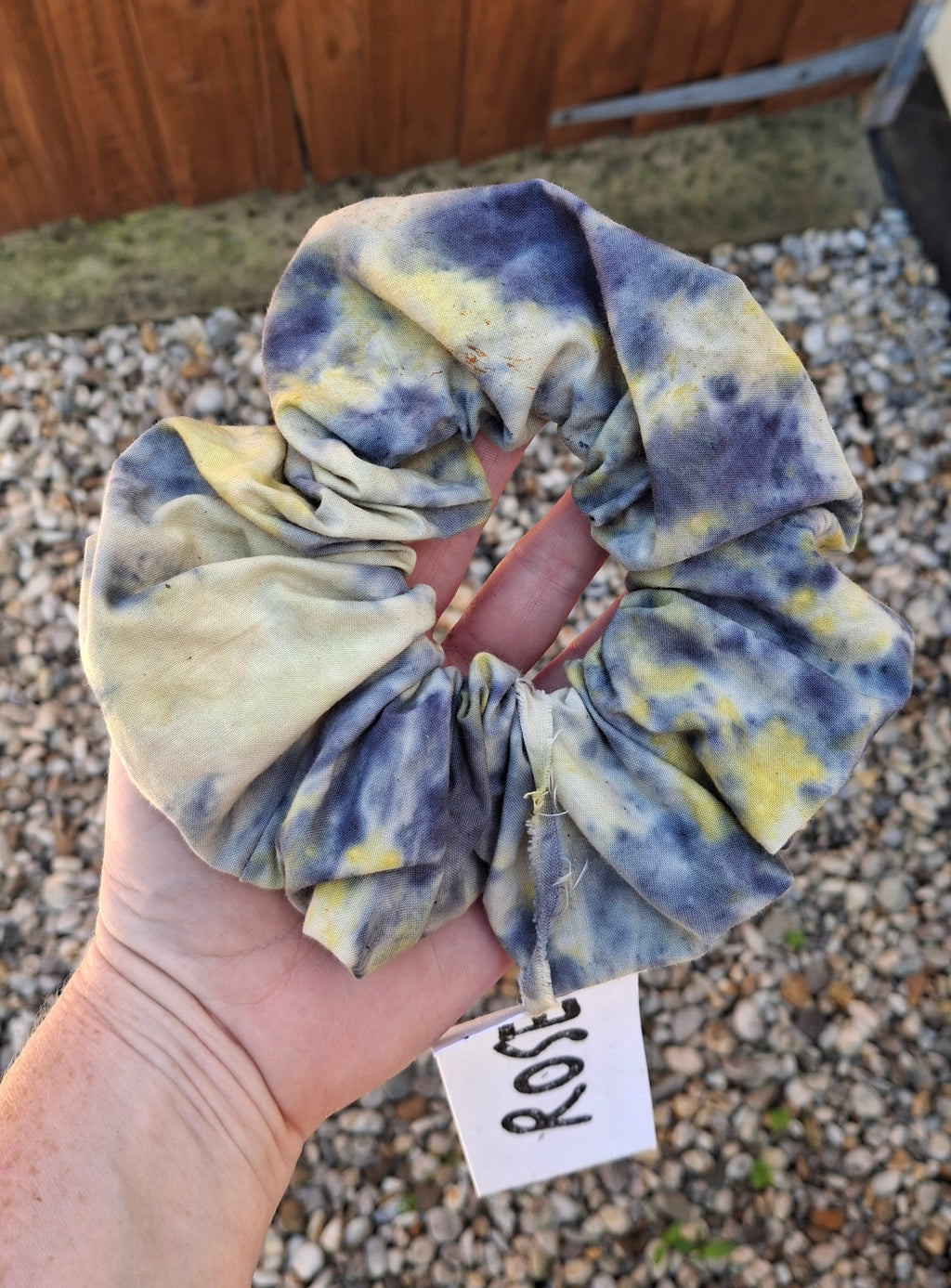 Naturally Dyed Scrunchie- Nettle, Chamomile, Poppy
